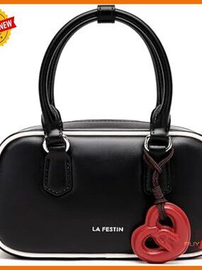 Leather Top Handle Shoulder Bag with Adjustable Strap for Travel and Party